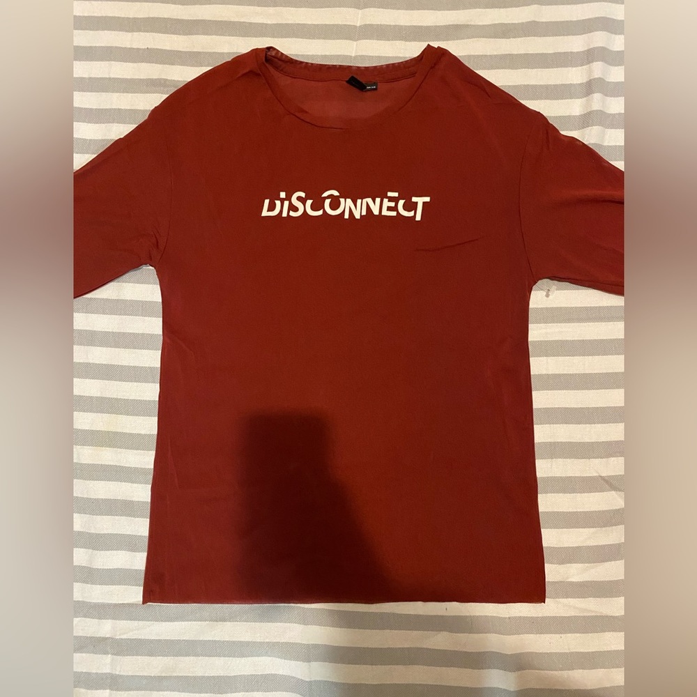 Icone (Simons Brand) See Through Fabric Disconnect Top